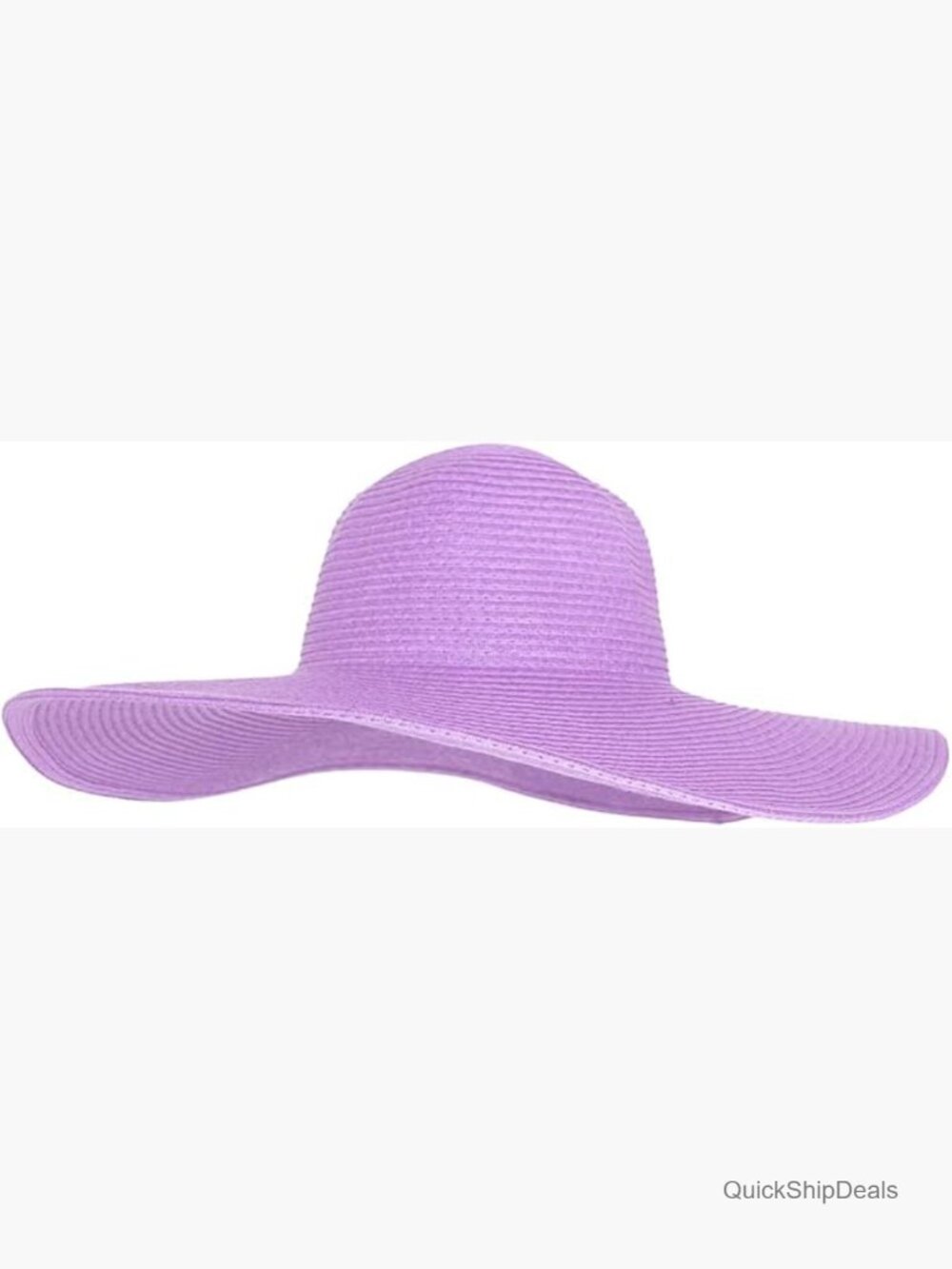 Wide Brim Floppy Straw Sun Hat with UPF 50, Adjustable Chin Strap
